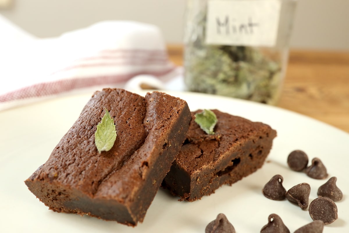 fresh mint brownies