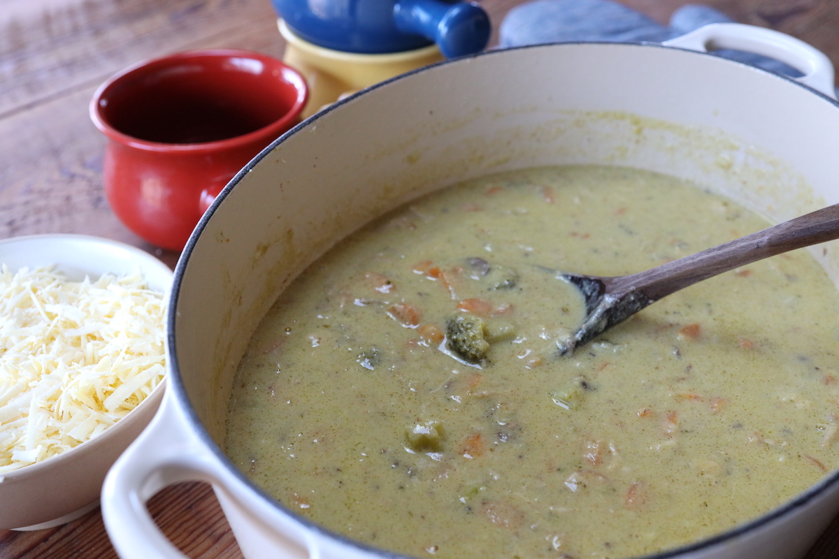 creamy broccoli cheddar