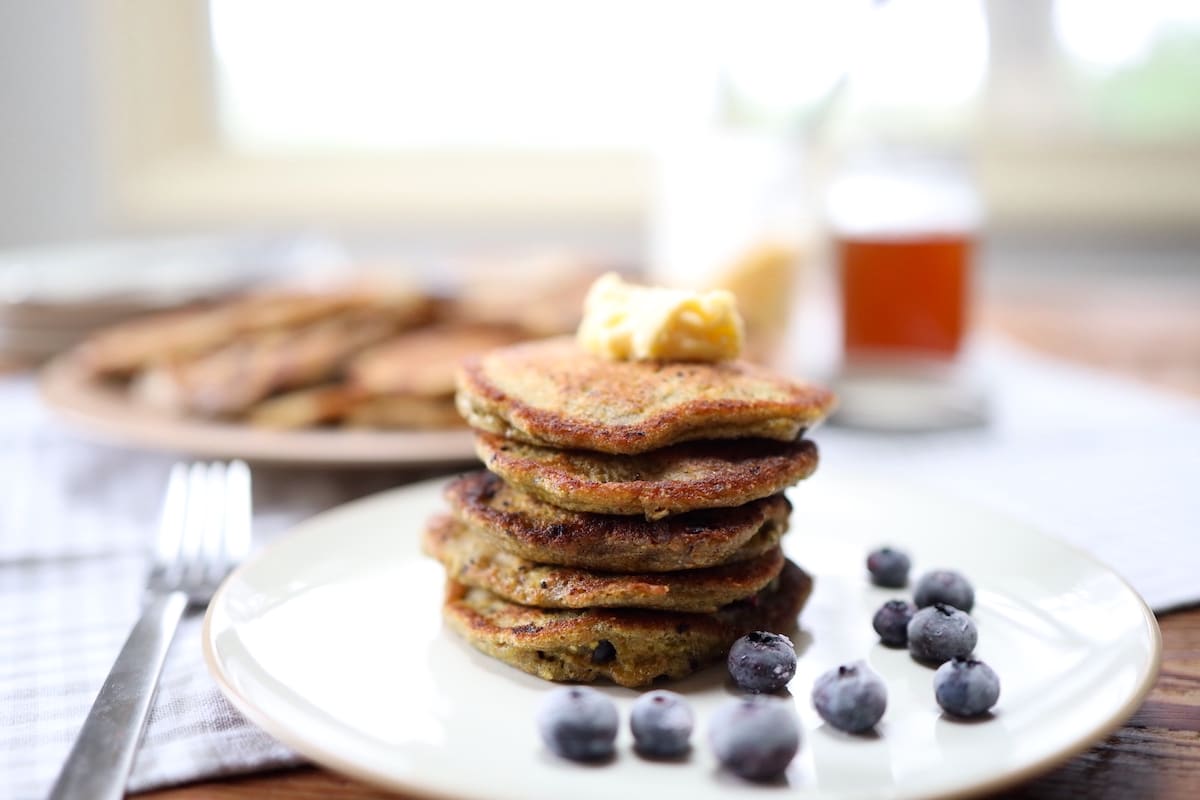 cornmeal blueberry pancakes