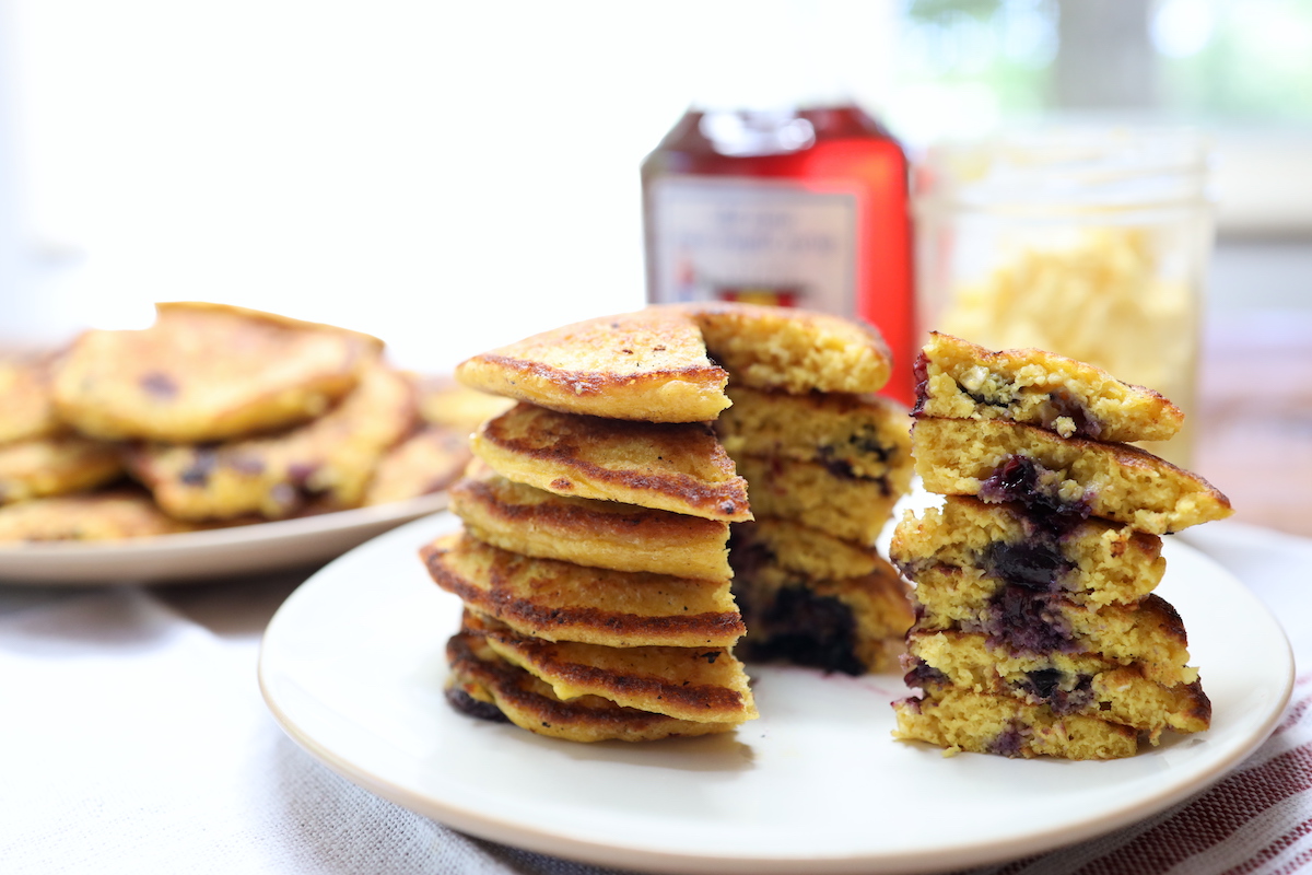 blueberry oat pancakes