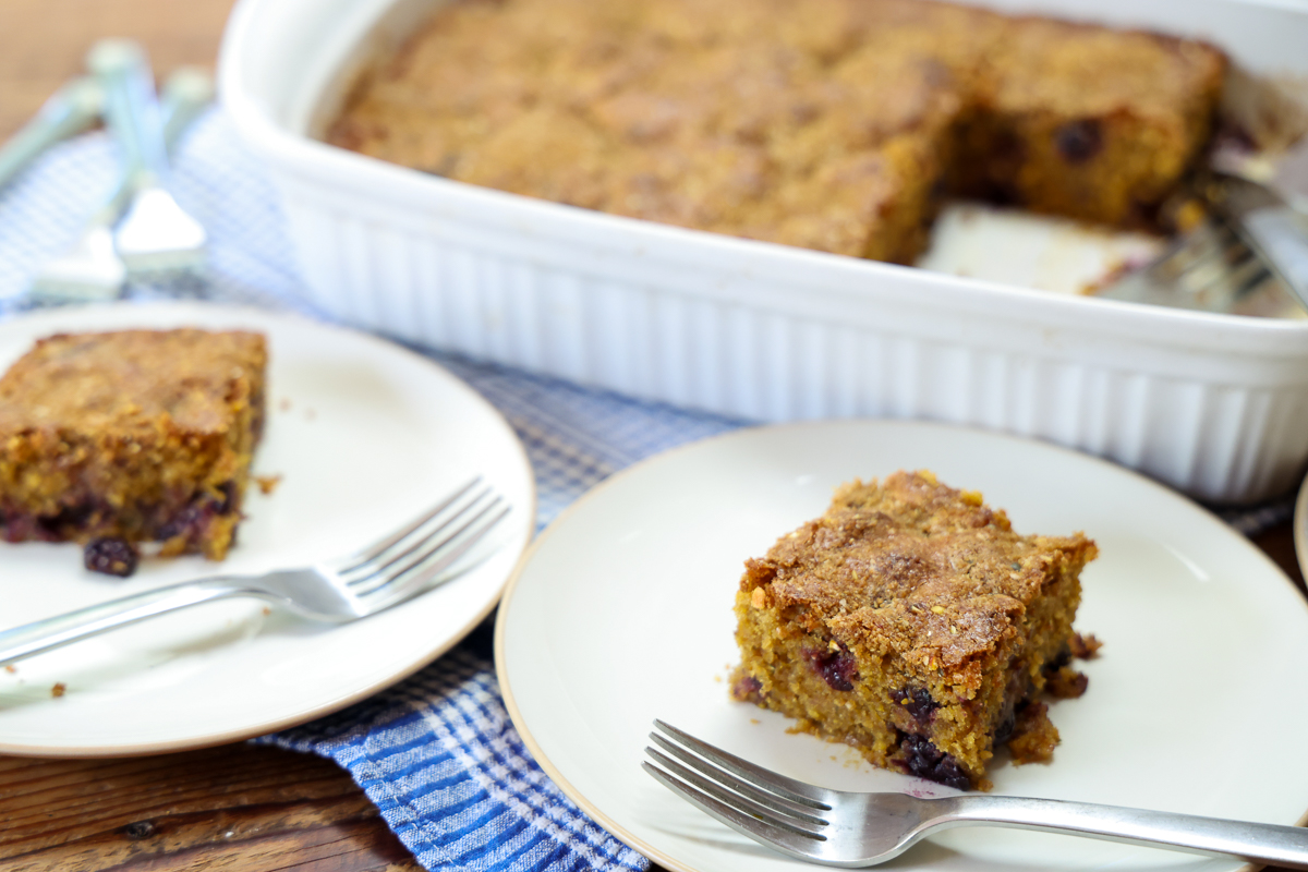 blueberry cornmeal cake